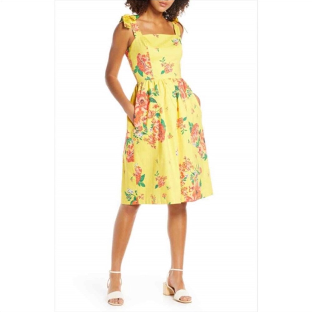 CHARLES HENRY GOLDEN FLOWERS SUNDRESS M